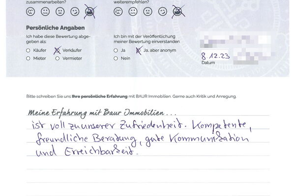 Bewertung von Frau T.