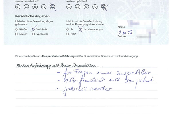 Bewertung von Herr G.