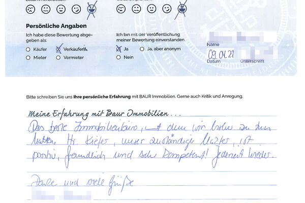 Bewertung von Frau S.