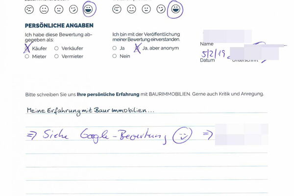 Bewertung von Frau W.