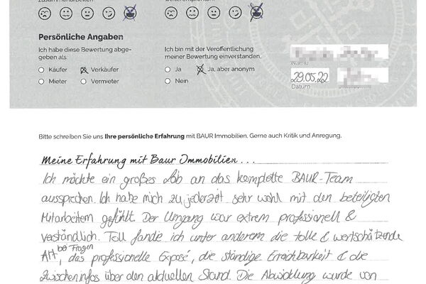 Bewertung von Frau Z.