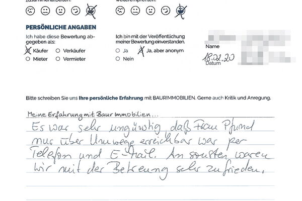 Bewertung von Herr A.