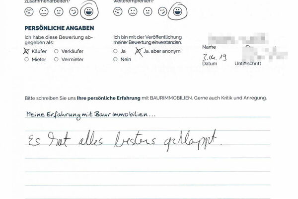 Bewertung von Herr H.