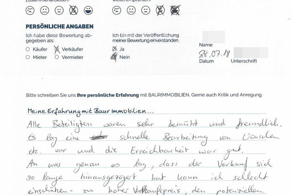 Bewertung von Frau K.