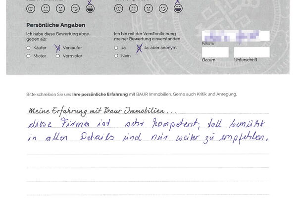 Bewertung von Herr M.