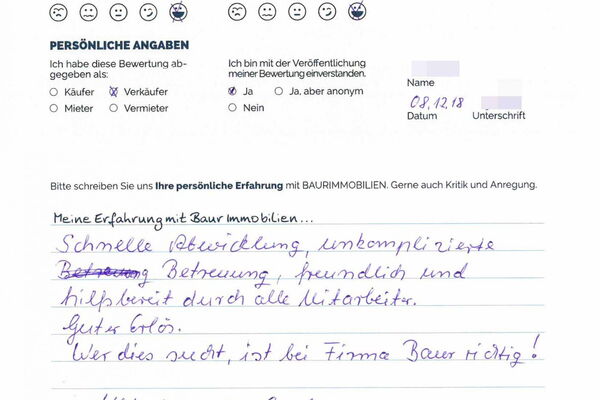 Bewertung von Herr O.