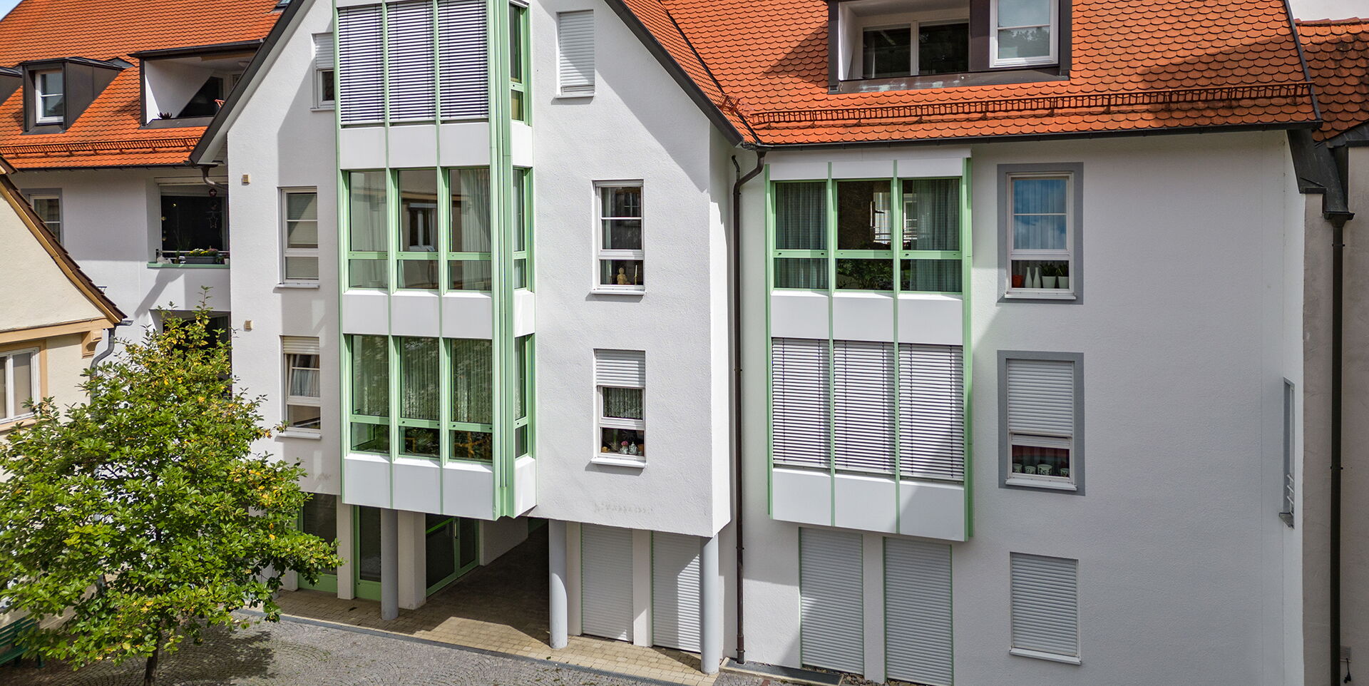 Blick von oben auf die Stadt Biberach