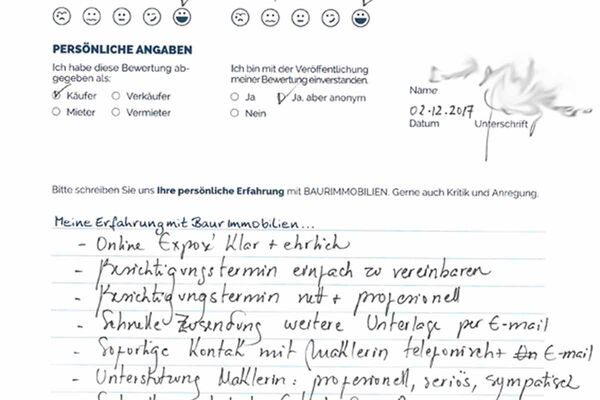 Bewertung von Frau B.