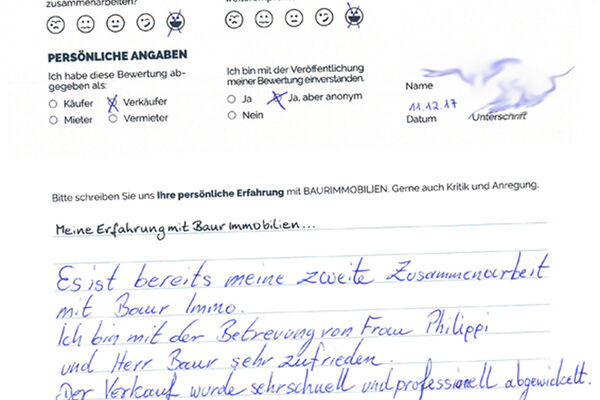 Bewertung von Herr M.