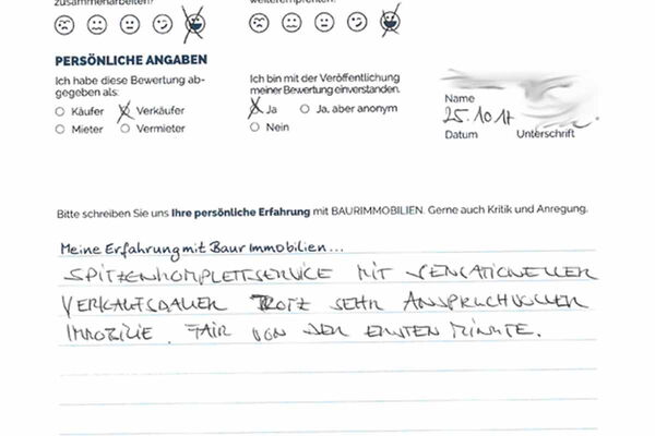 Bewertung von Herr W.