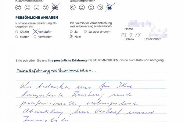 Bewertung von Herr M.