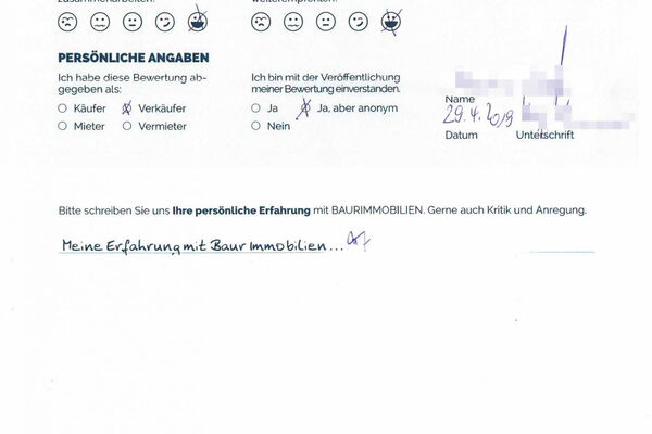 Bewertung von Herr U.