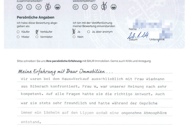 Bewertung von Herr W.