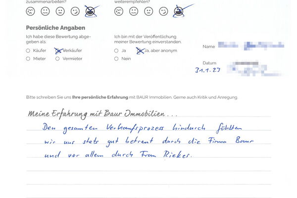 Bewertung von Frau B.