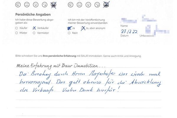 Bewertung von Frau S.