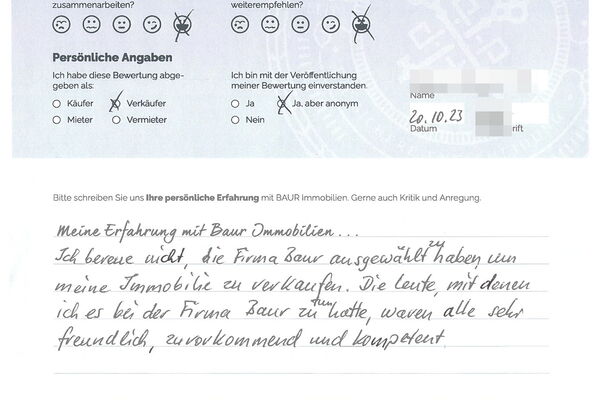 Bewertung von Herr H.