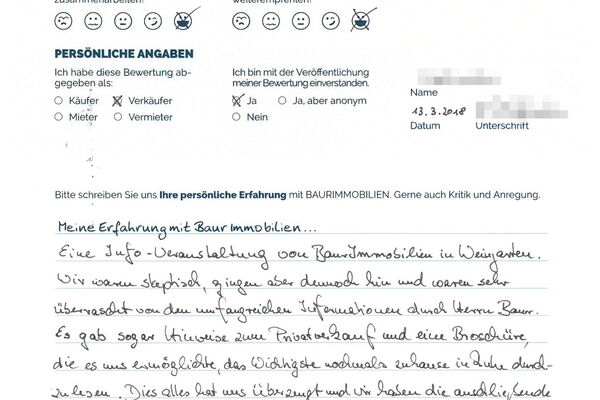 Bewertung von Eheleute K.