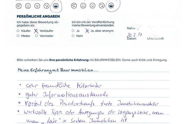 Bewertung von Herr H.