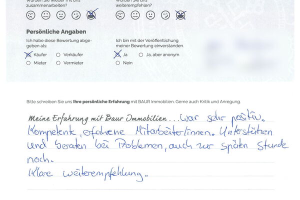 Bewertung von Frau D.