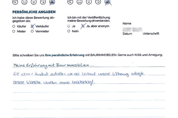 Bewertung von Frau E.