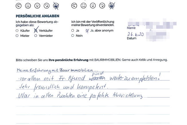 Bewertung von Herr G.