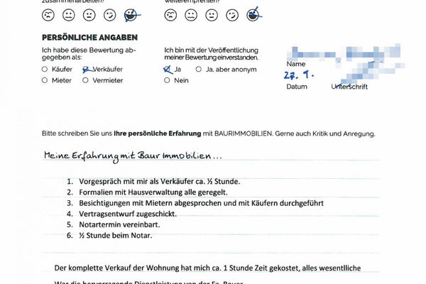 Bewertung von Herr B.