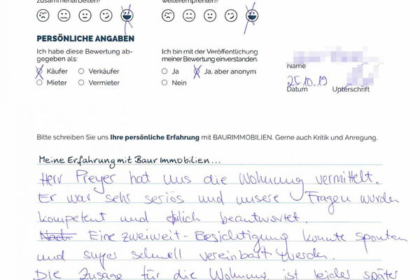 Bewertung von Frau T.