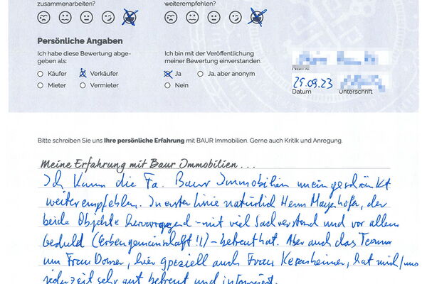 Bewertung von Herr H.