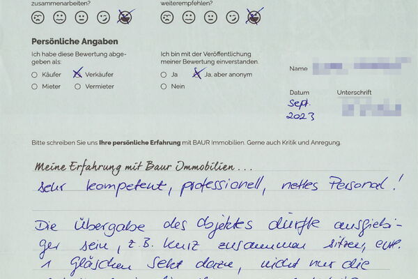 Bewertung von Frau K.