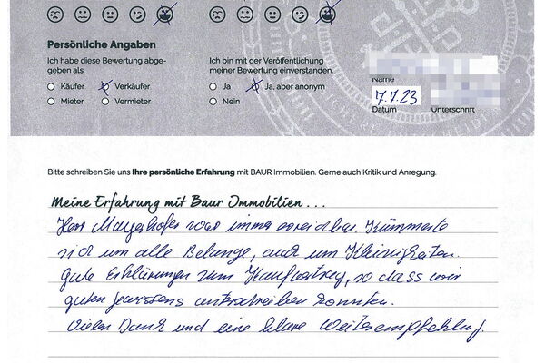 Bewertung von Frau B.