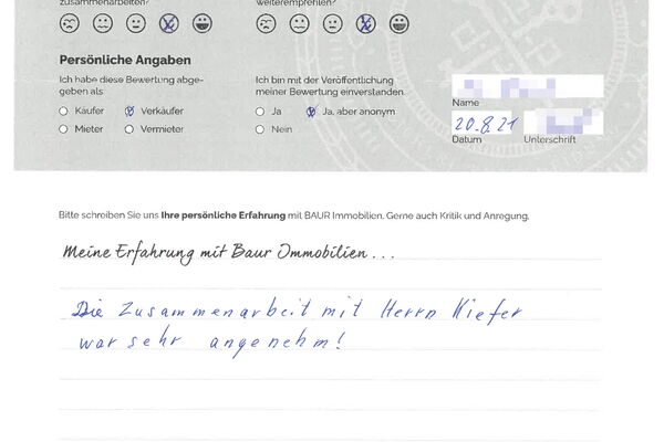 Bewertung von Herr B.