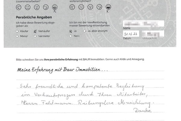 Bewertung von Frau H.