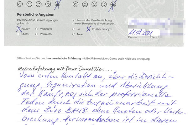 Bewertung von Herr M.