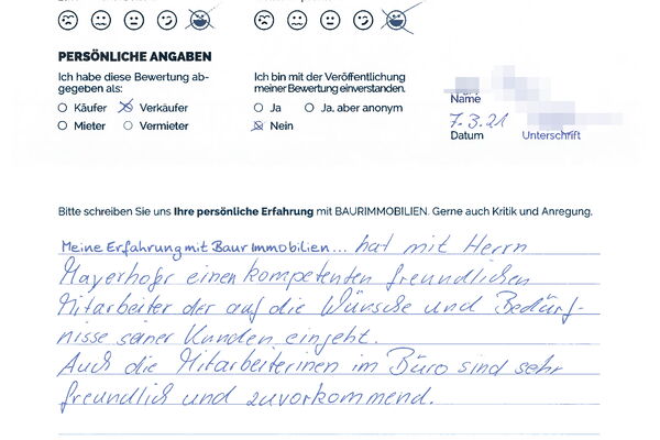 Bewertung von Frau Z.