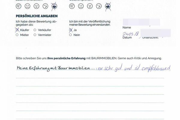 Bewertung von Herr Y.