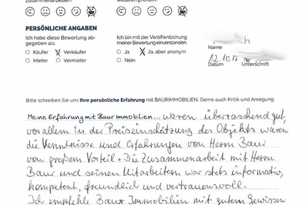 Bewertung von Frau H.