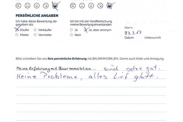 Bewertung von Frau W.