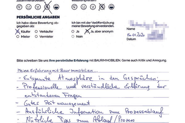 Bewertung von Frau B.