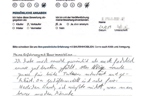 Bewertung von Herr S.