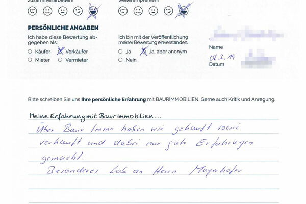 Bewertung von Frau S.