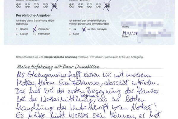 Bewertung von Frau v.d.M.