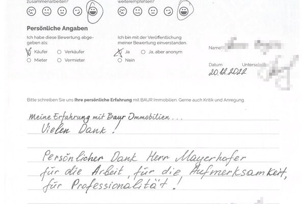 Bewertung von Frau B.