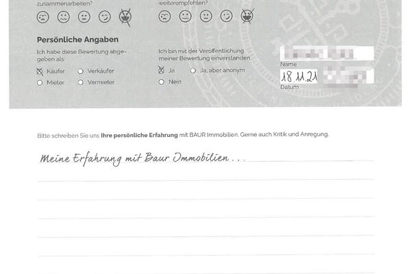 Bewertung von Fam. B.