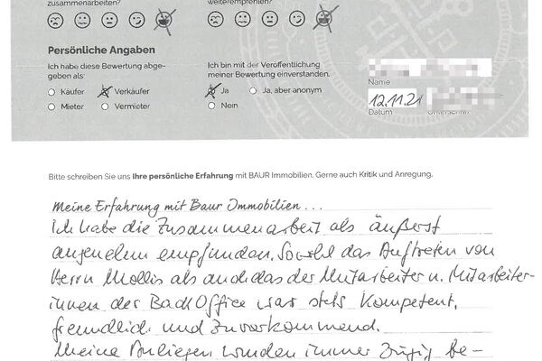 Bewertung von Frau E.