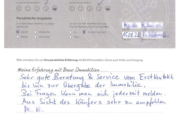 Bewertung von Herr H.