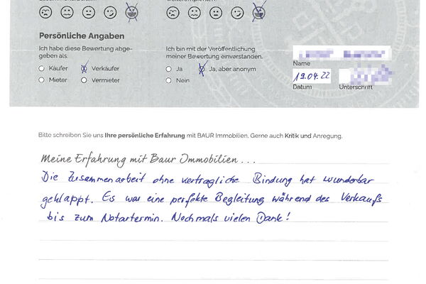 Bewertung von Frau L.