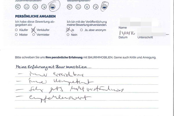 Bewertung von Herr S.