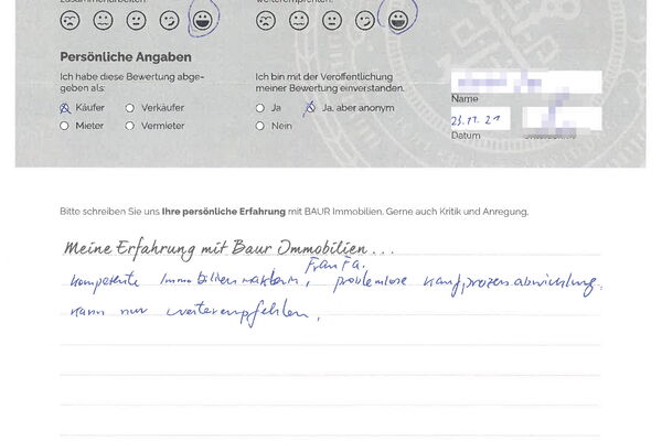 Bewertung von Herr W.