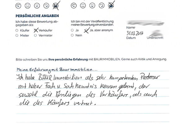 Bewertung von Herr E.