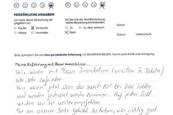 Bewertung von Fam. P.